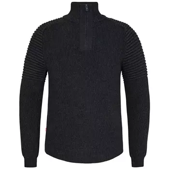 Engel Extend knitted pullover with zipper, Dark Heather Grey