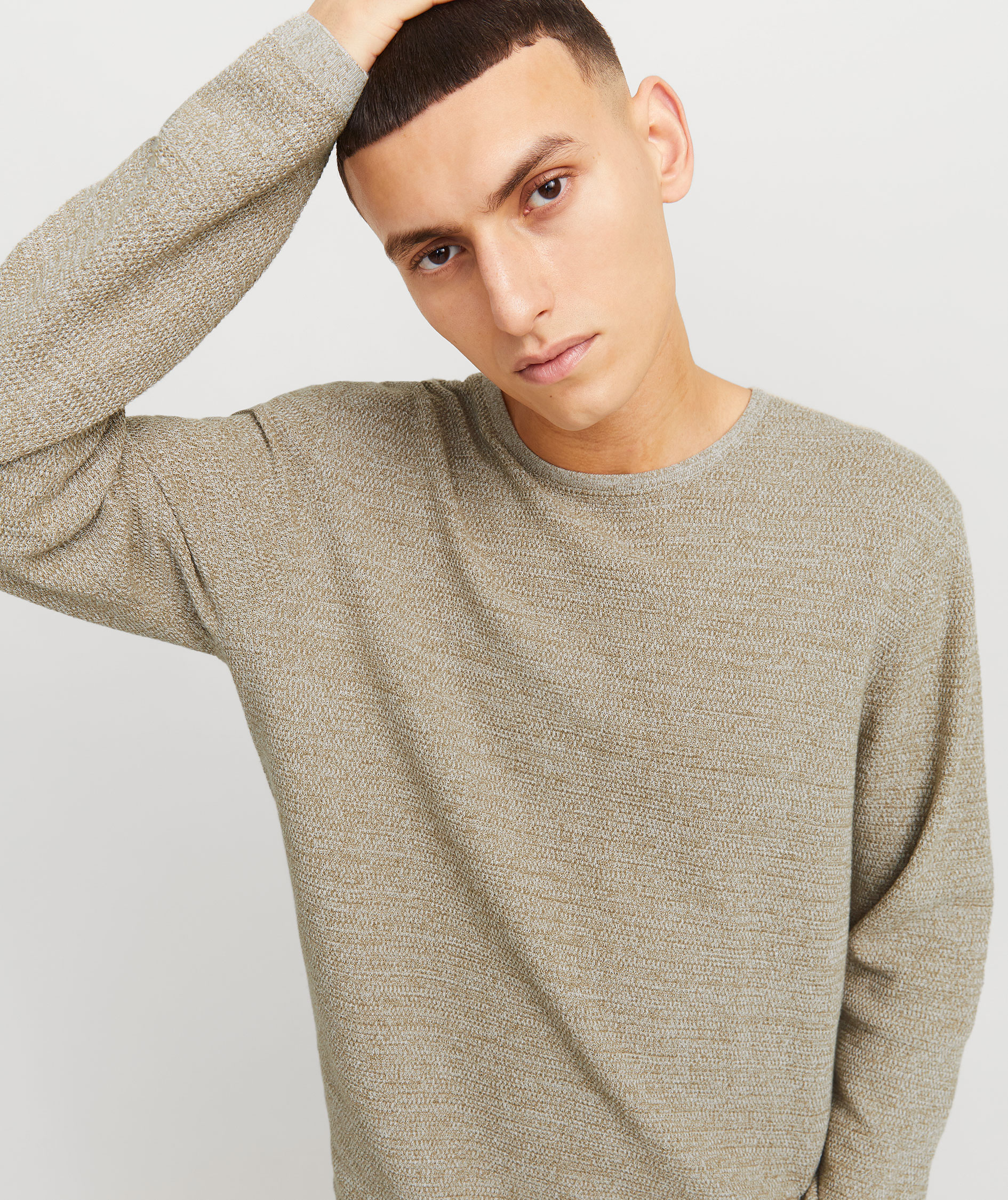 Jack & Jones JJEGEORGE stickad tr&ouml;ja, Coriander, large image number 3