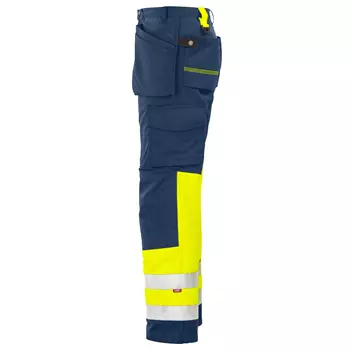 ProJob work trousers 6502, Marine/Hi-Vis yellow