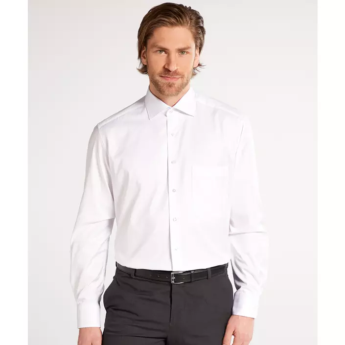 Eterna Cover Twill Comfort fit ultra långärmad skjorta 72 cm, White, large image number 1