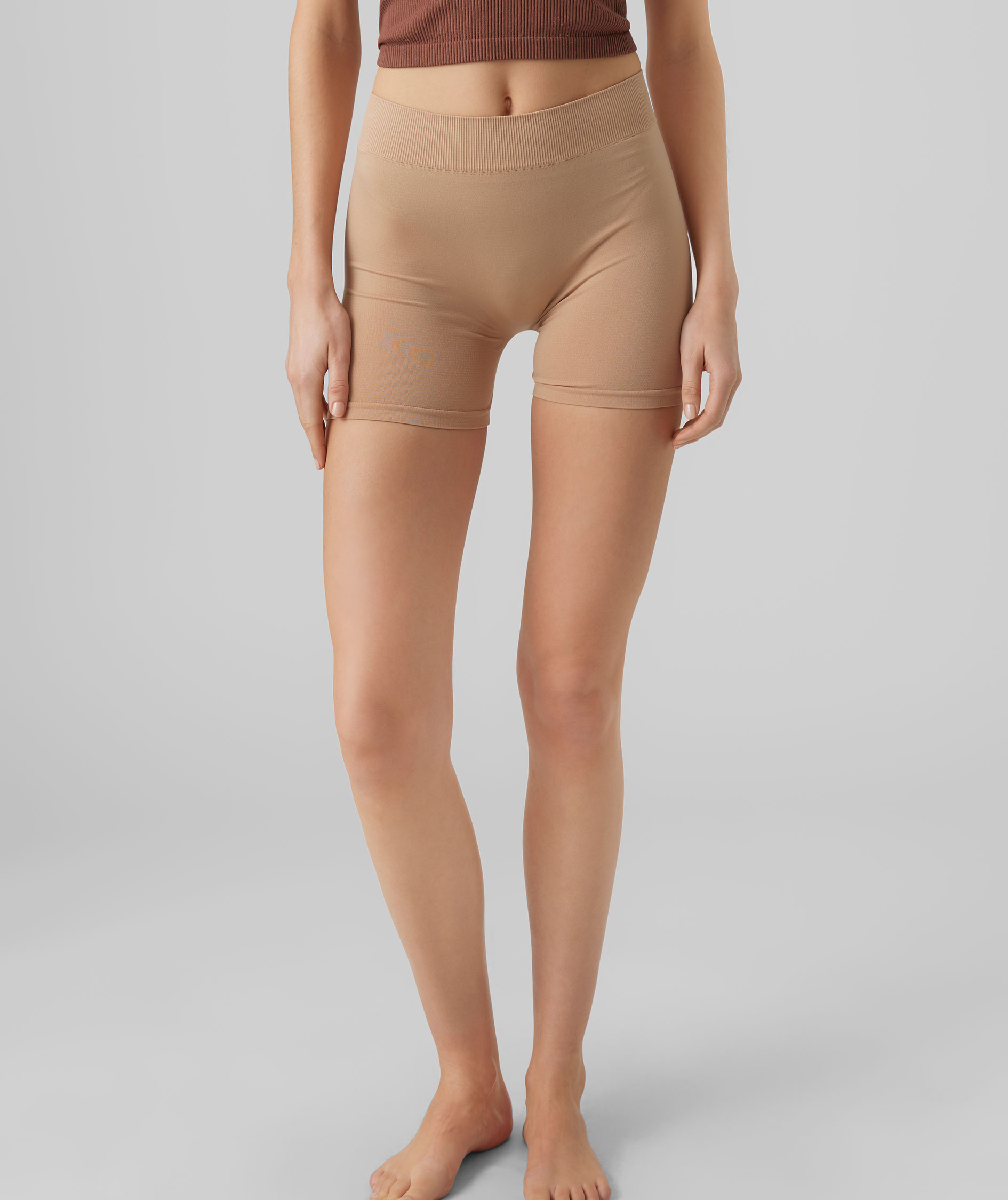 Vero Moda VMJACKIE women's short seamless inner shorts, Tan, large image number 4