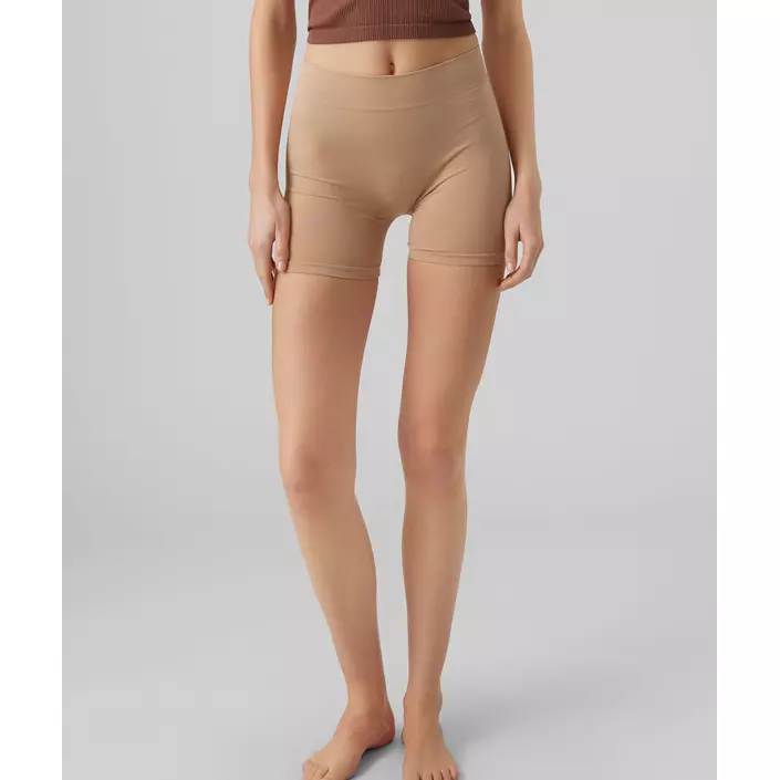 Vero Moda VMJACKIE korta seamless innershorts dam, Tan, large image number 4