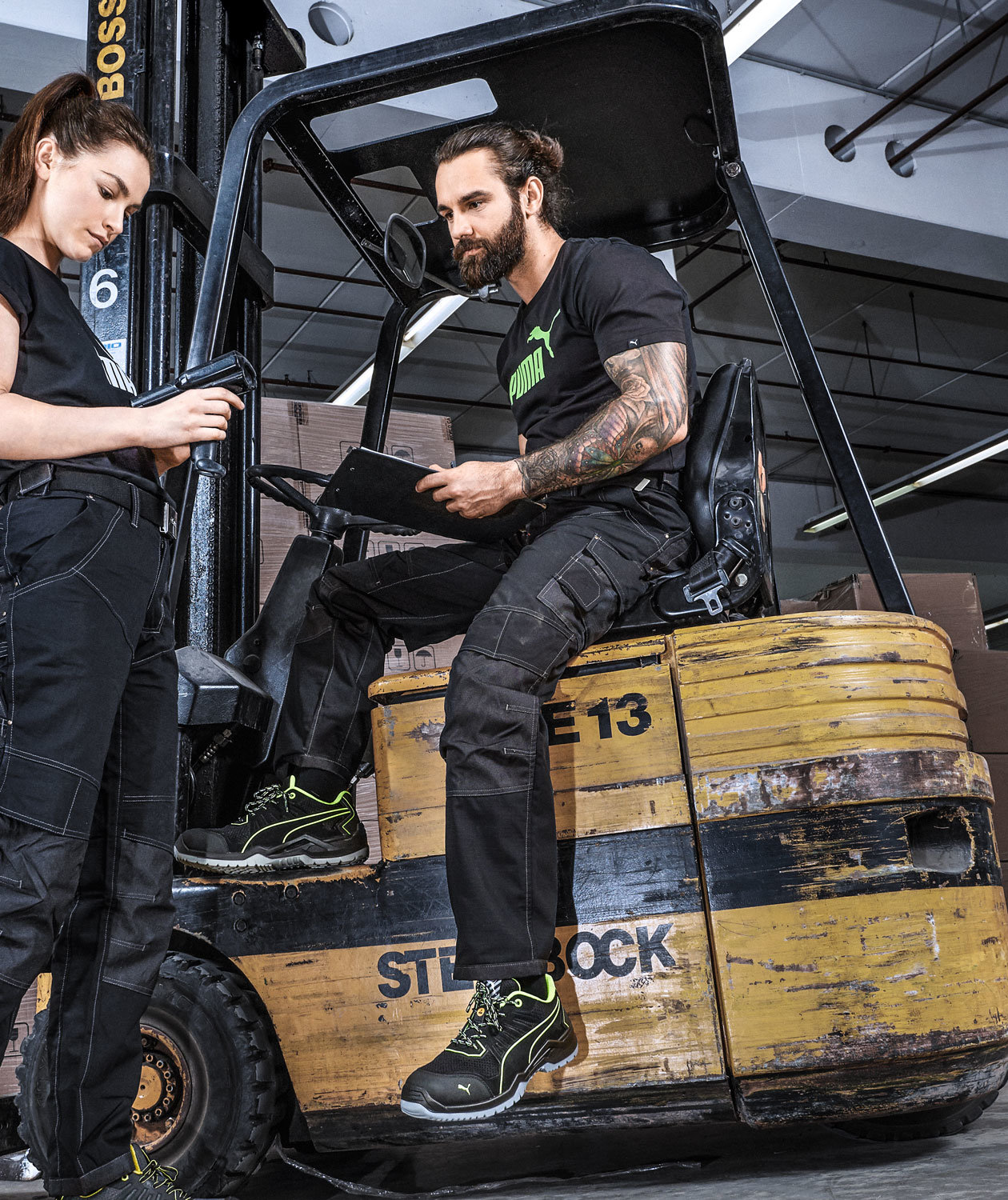 Puma Fuse TC Low safety shoes S1P, Black/Green, large image number 1