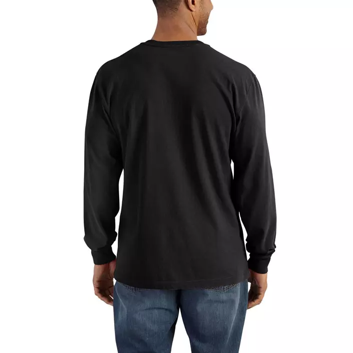 Carhartt Henley langermet T-skjorte, Svart, large image number 2