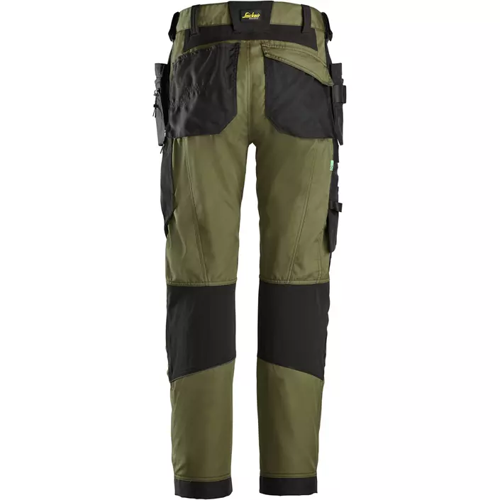Snickers FlexiWork håndværkerbukser 6902, Khaki Green/Black, large image number 1