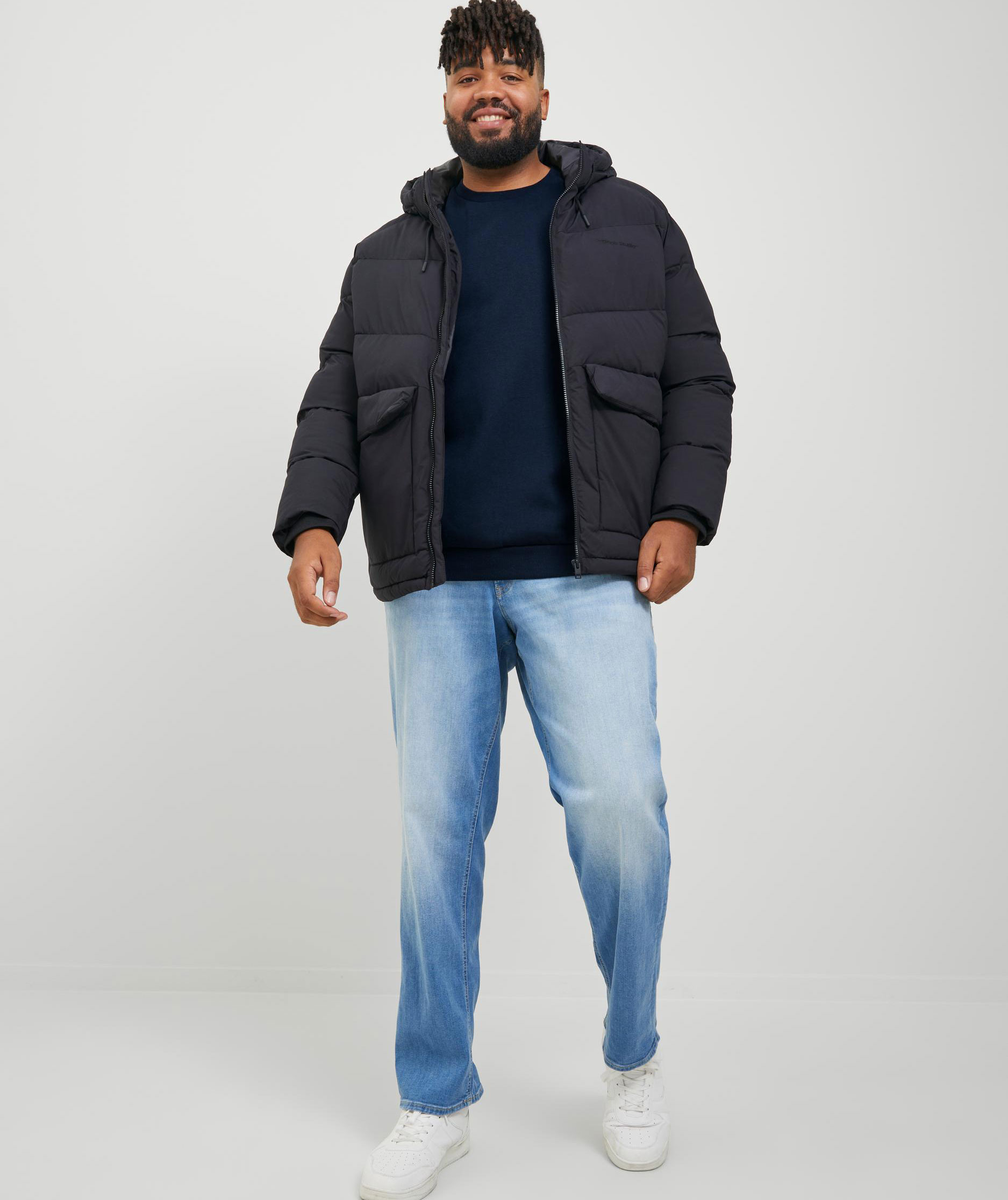 Jack & Jones Plus JJEBRADLEY sweatshirt, Navy Blazer, large image number 5