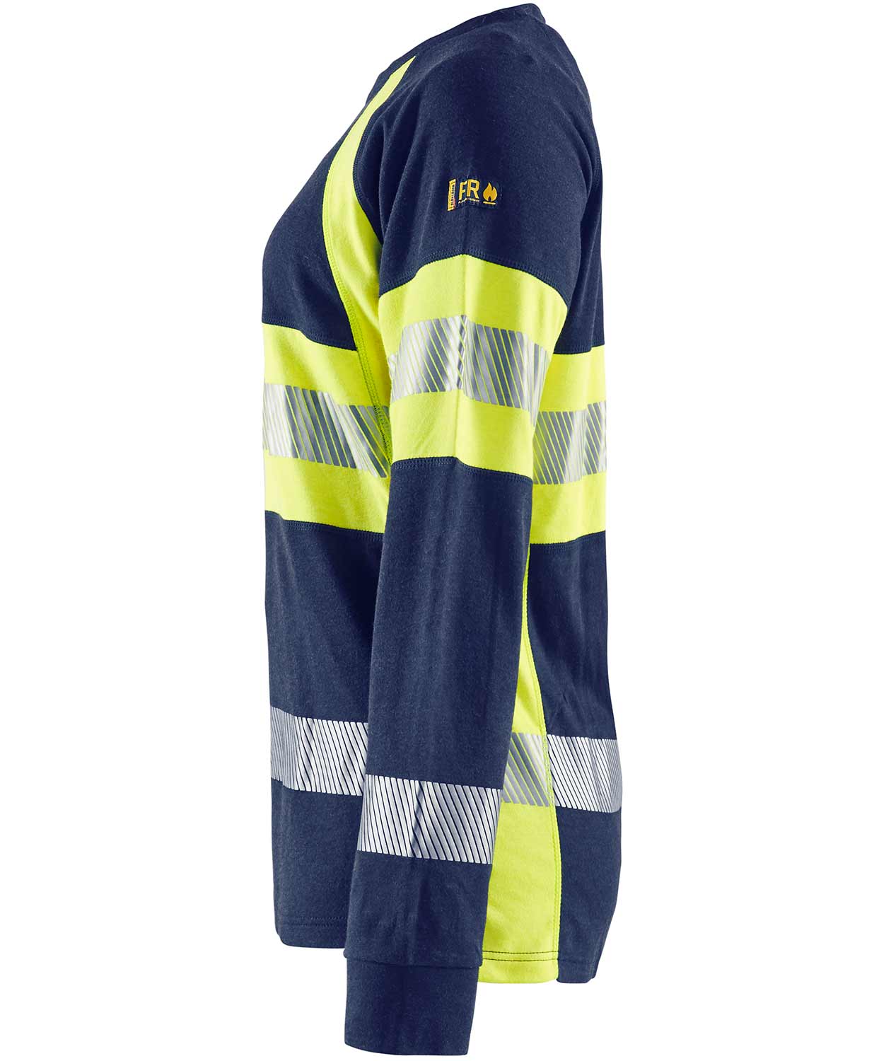 Bl&aring;kl&auml;der women's long-sleeved T-shirt, Marine/Hi-Vis yellow, large image number 2