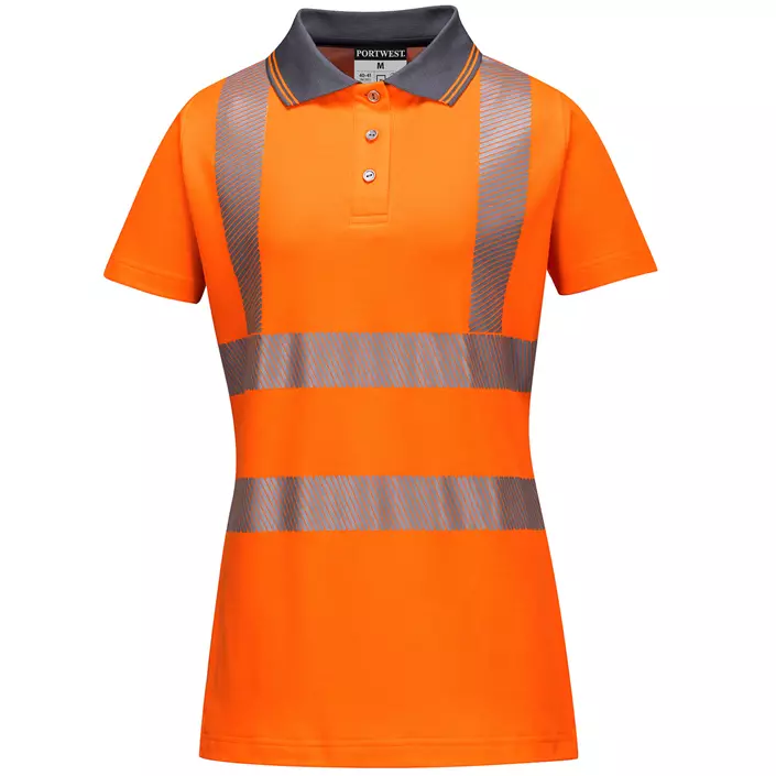 Portwest Pro dame polo T-skjorte, Hi-vis Orange, large image number 0