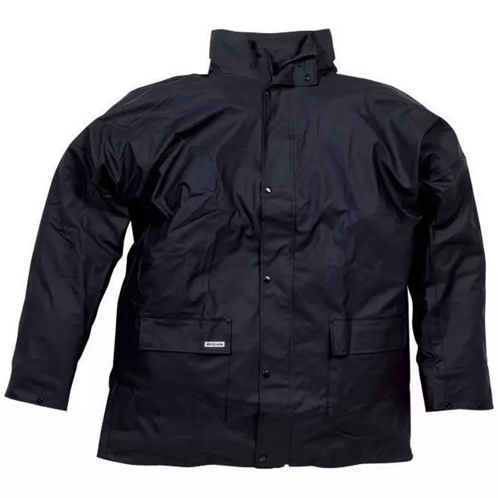 Ocean PU Comfort Stretch PU rain jacket, Dark Marine Blue, large image number 0