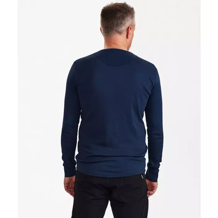 Engel Extend langærmet Grandad T-shirt, Blue Ink, large image number 3