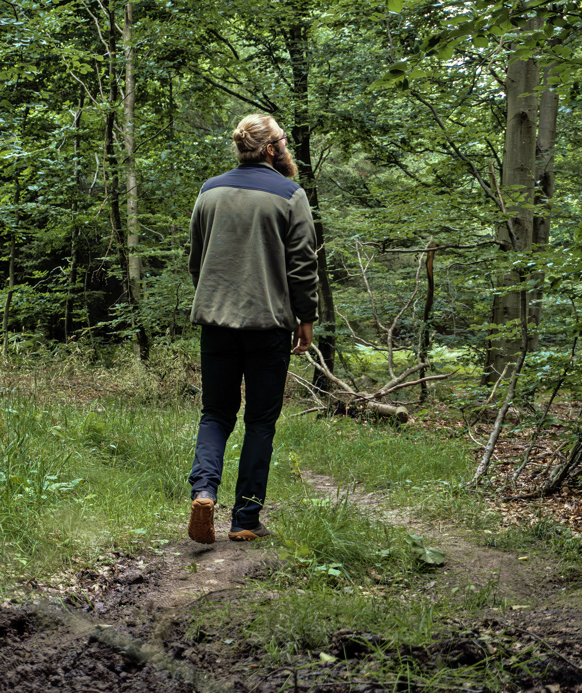 Westborn microfleece jacka, Dusty Olive, large image number 2