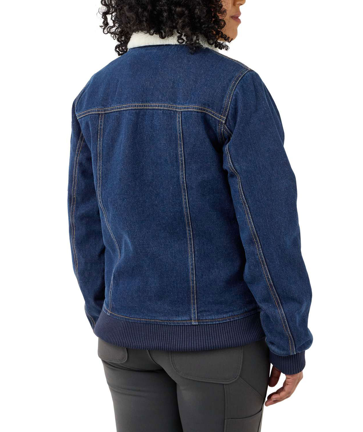 Carhartt dame denim jakke med for, Beech, large image number 2