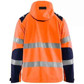 Blåkläder softshelljakke, Hi-vis Oransje/Marineblå