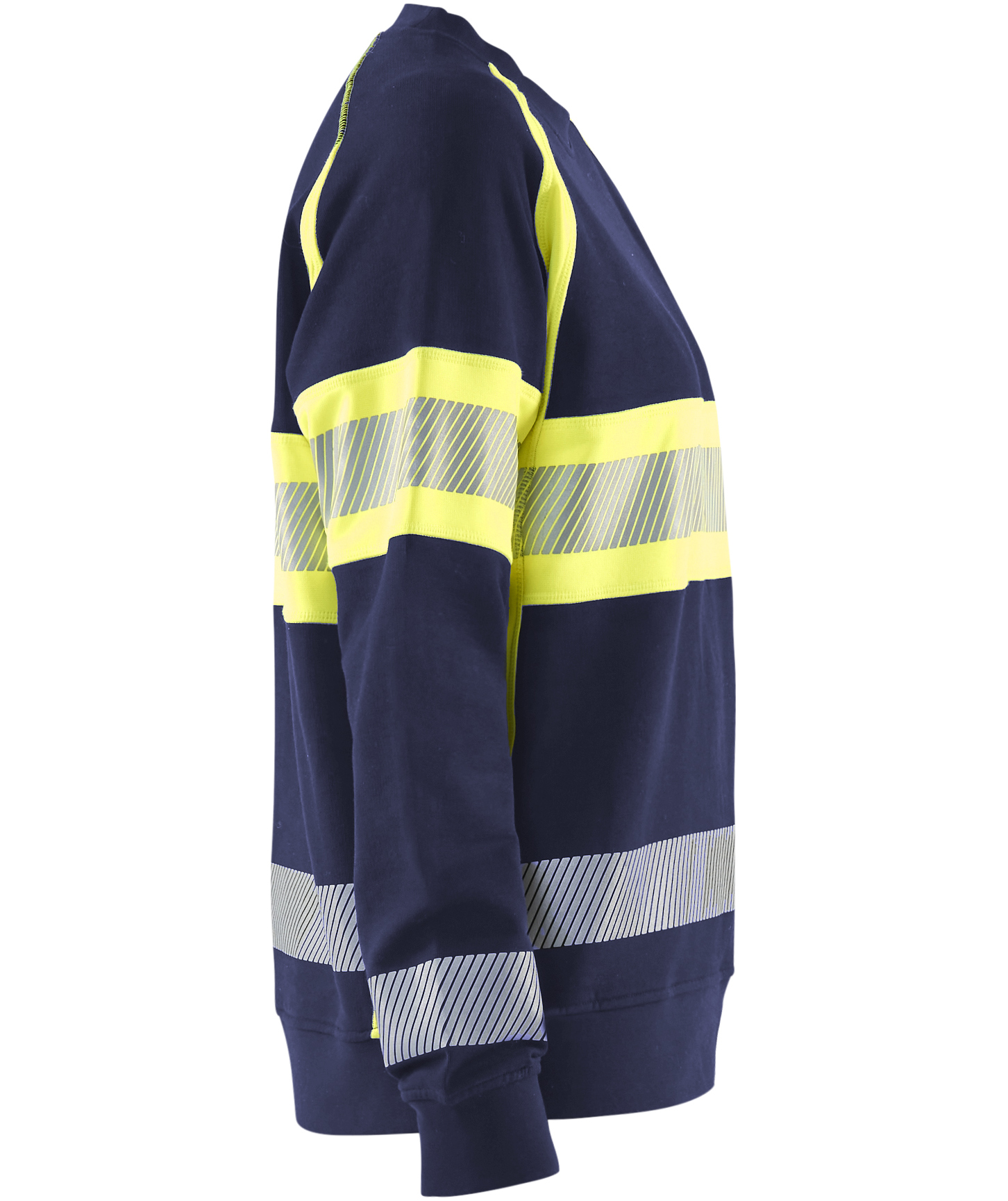 Bl&aring;kl&auml;der sweatshirt dam, Marin/Hi-Vis gul, large image number 3