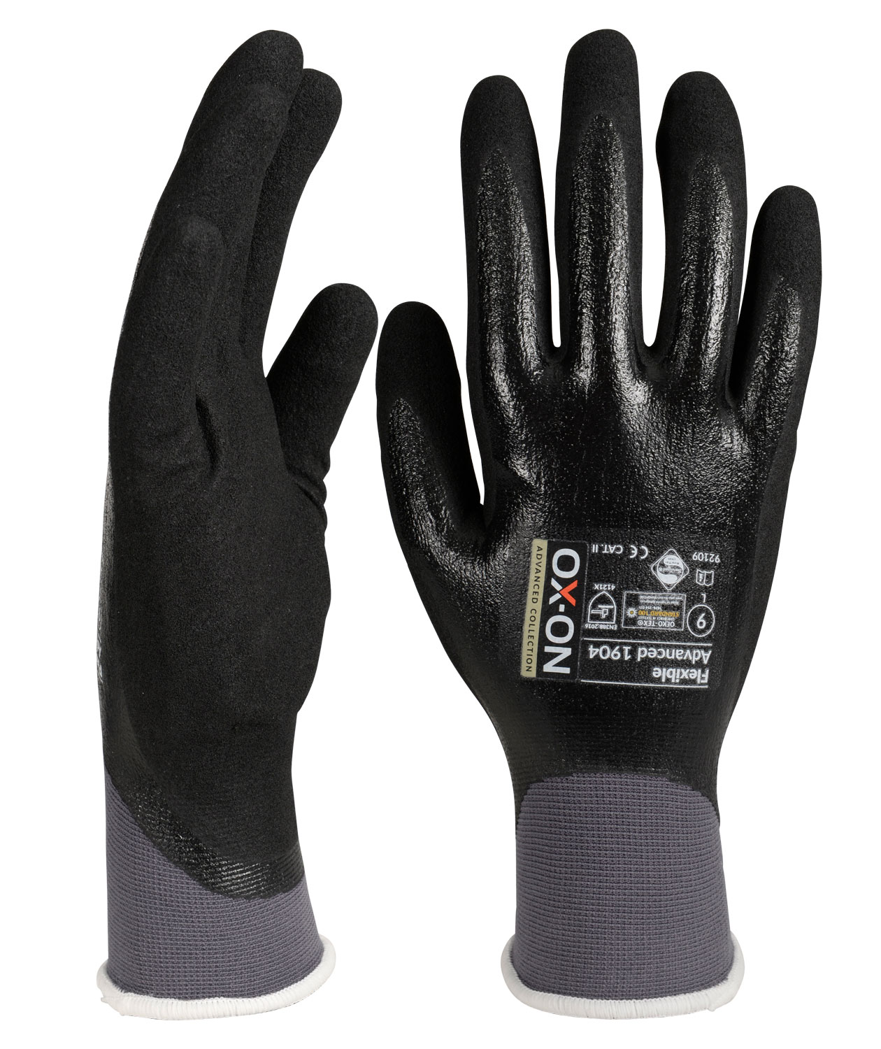 OX-ON Flexible Advanced 1904 arbetshandskar, Svart, large image number 1