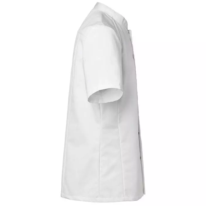 Segers modern fit kortärmad kockskjorta med tryckknappar, Vit, large image number 3