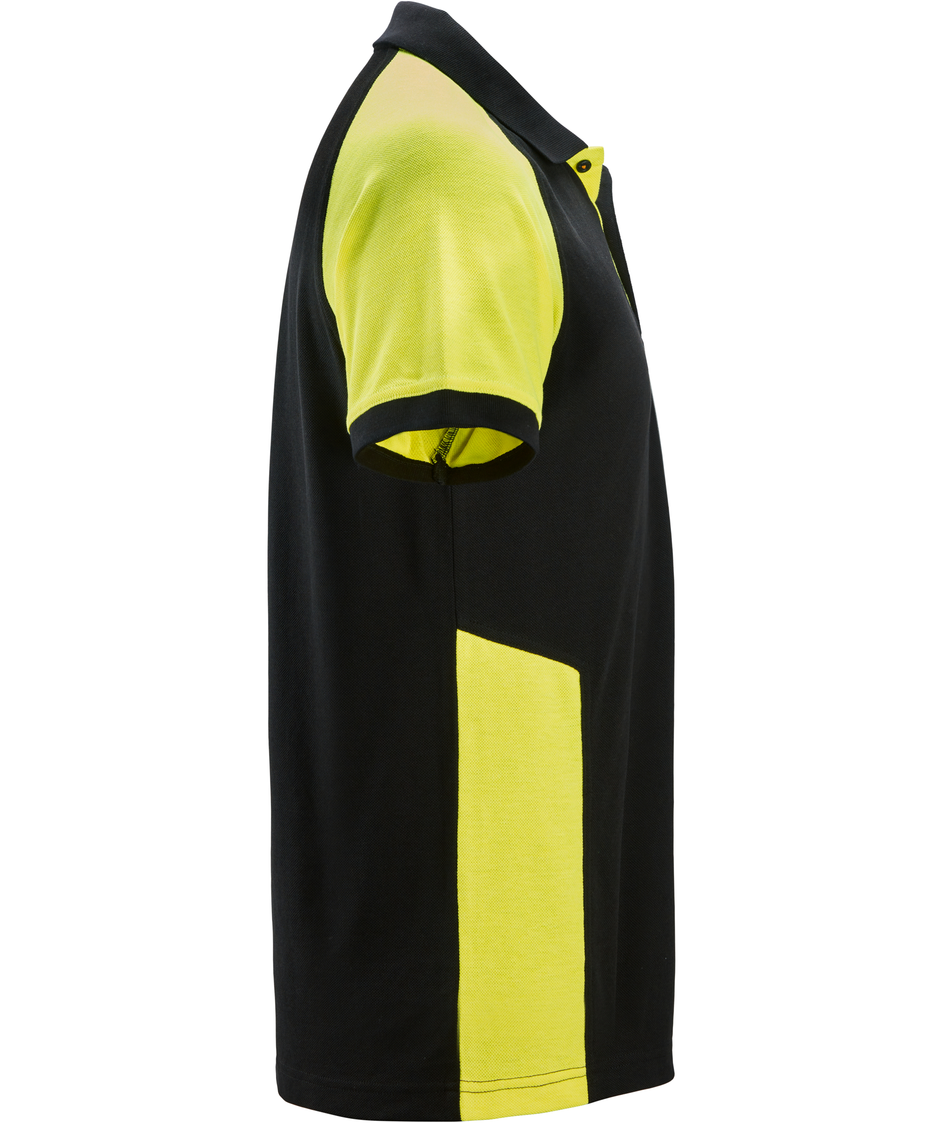 Snickers polo T-shirt 2750, Black/Neon Yellow, large image number 4