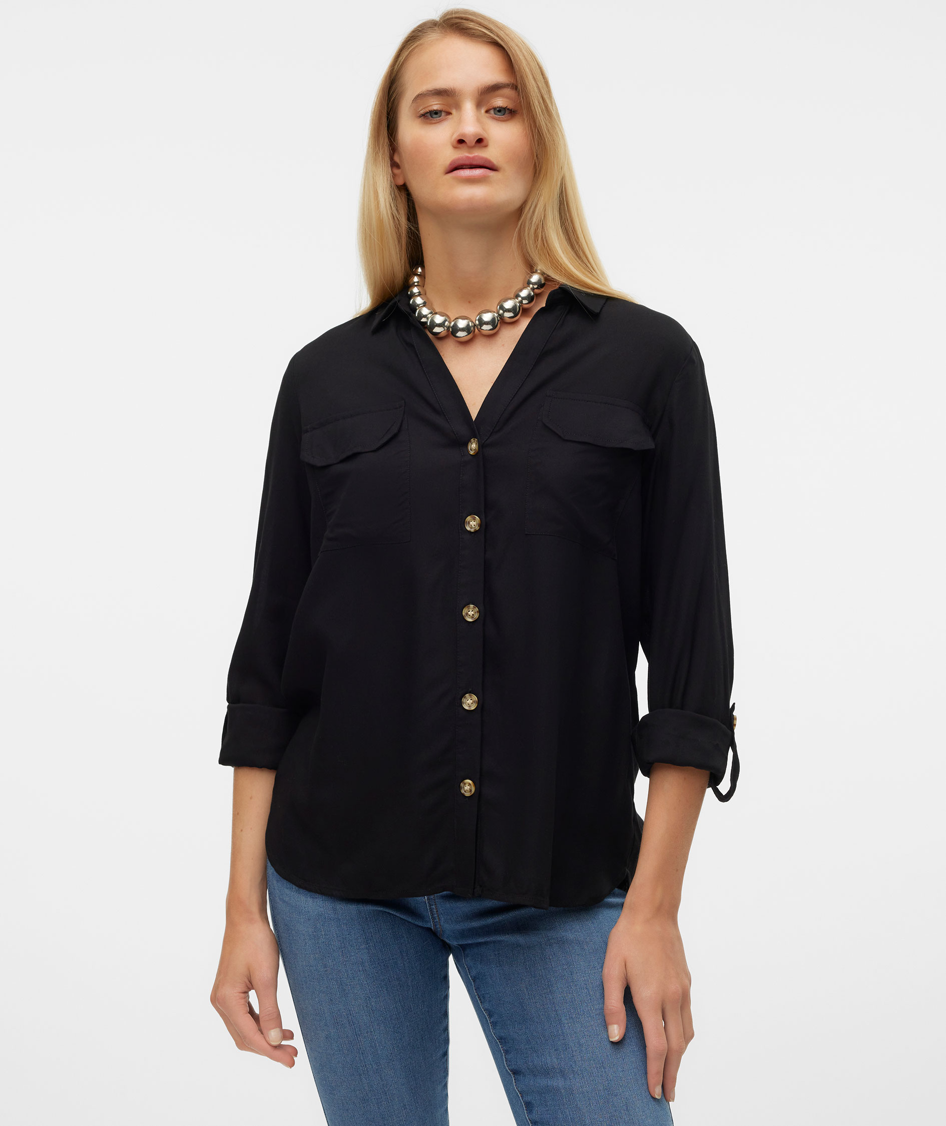 Vero Moda VMBUMPY women's shirt, Black, large image number 5