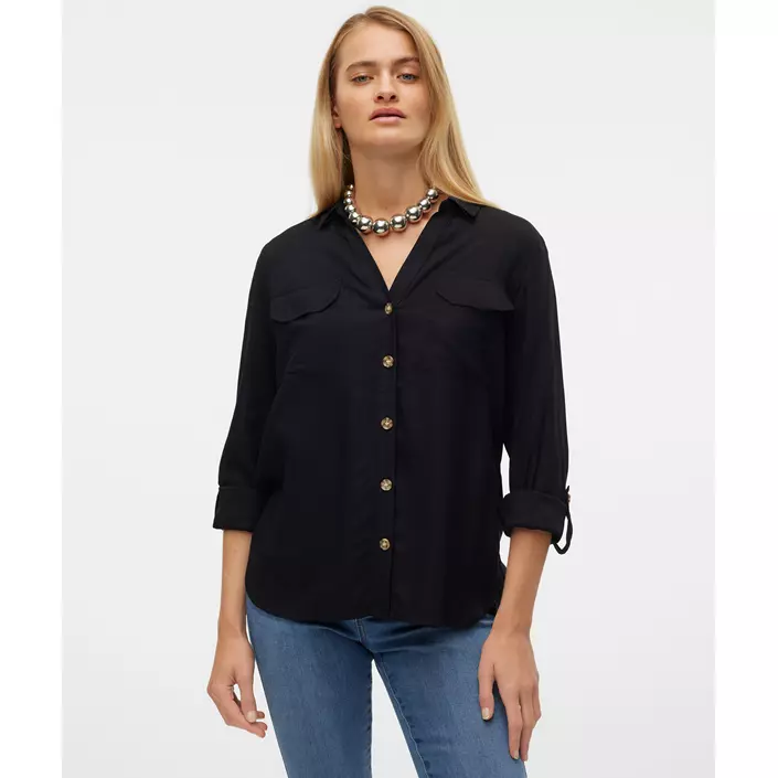 Vero Moda VMBUMPY skjorta dam, Black, large image number 5