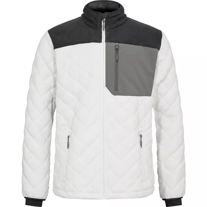 Engel Entire vatteret fleecejakke, Bone White/Anthracite Grey, large image number 0