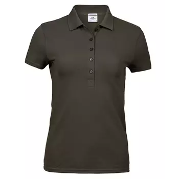 Tee Jays Luxury stretch women's polo T-shirt, Dark Olive