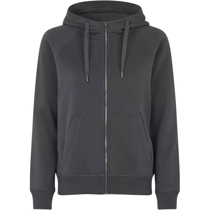 ID women's hoodie with full zipper, Charcoal, large image number 0