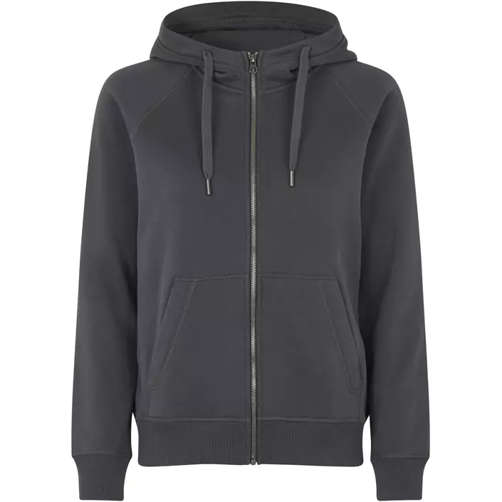 ID women's hoodie with full zipper, Charcoal, large image number 0