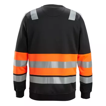 Snickers sweatshirt 8031, Black/Hi-vis Orange