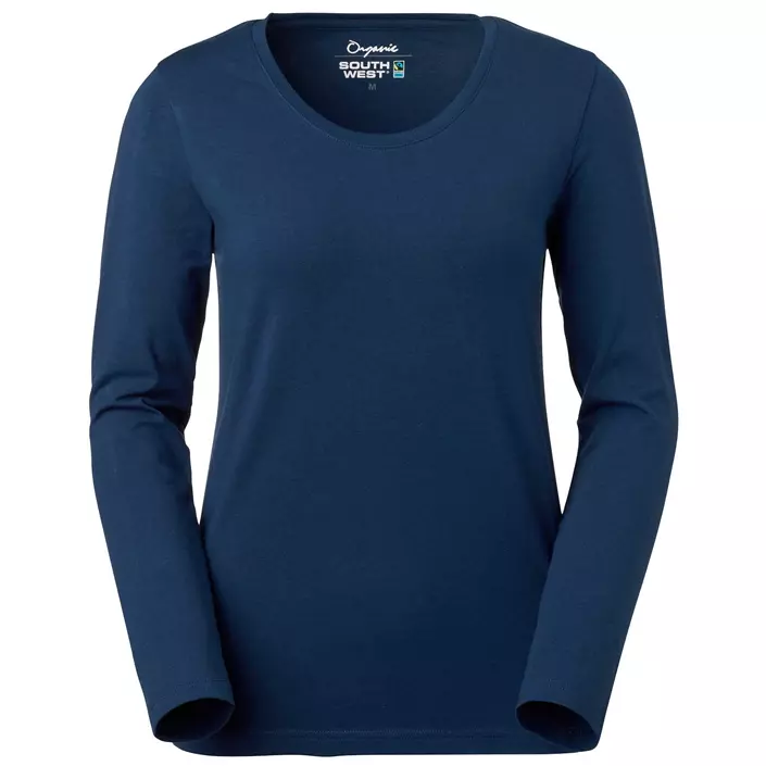 South West Lily organic long-sleeved women's T-shirt, Indigo Blue, large image number 0