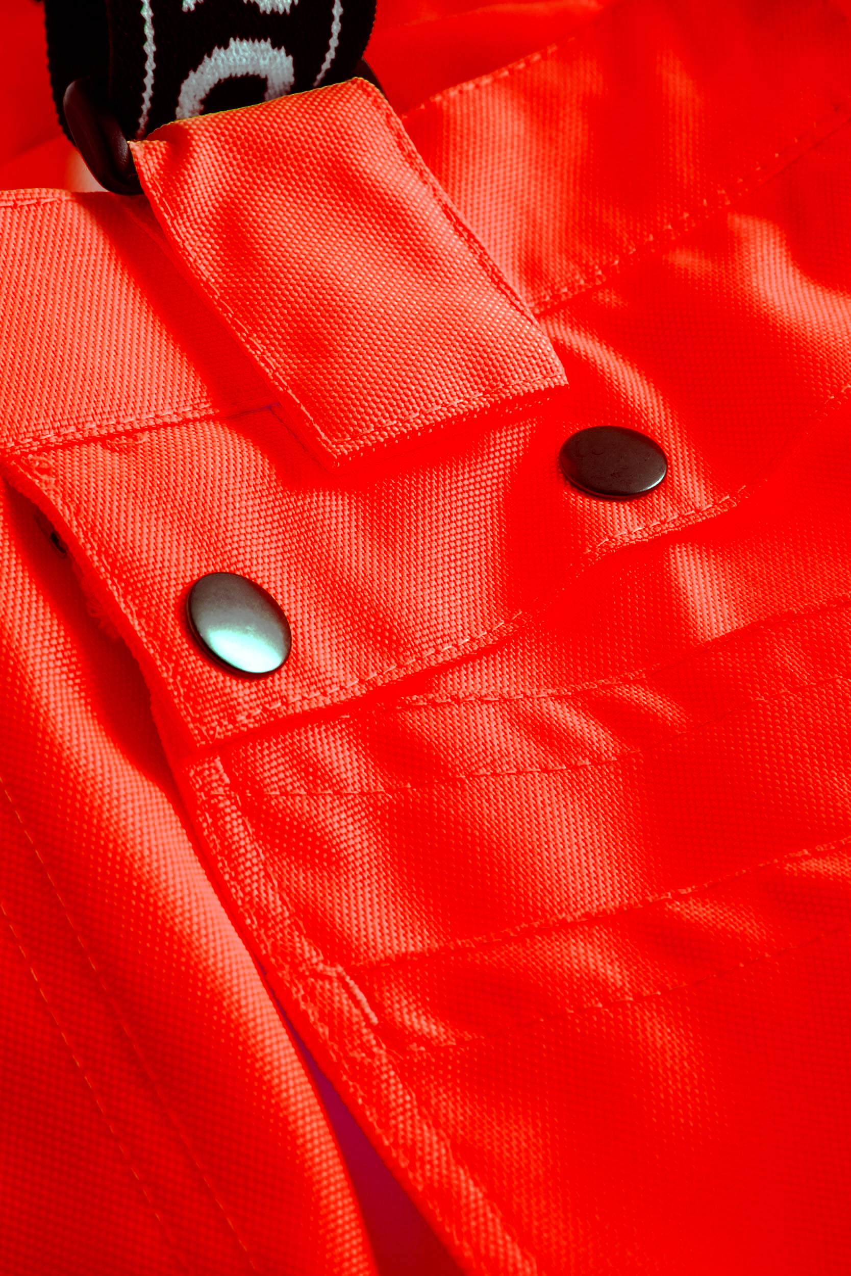 Lyngsoe Handwerker-Regenhose, Hi-Vis rot/schwarz, large image number 3