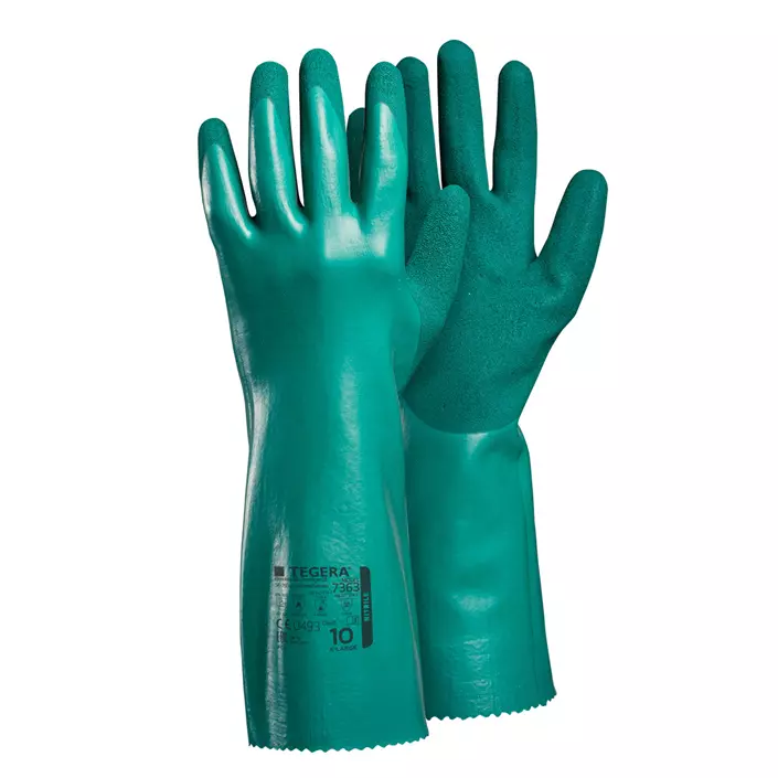 Tegera 7363 chemical protective gloves Cut C, Green, large image number 0