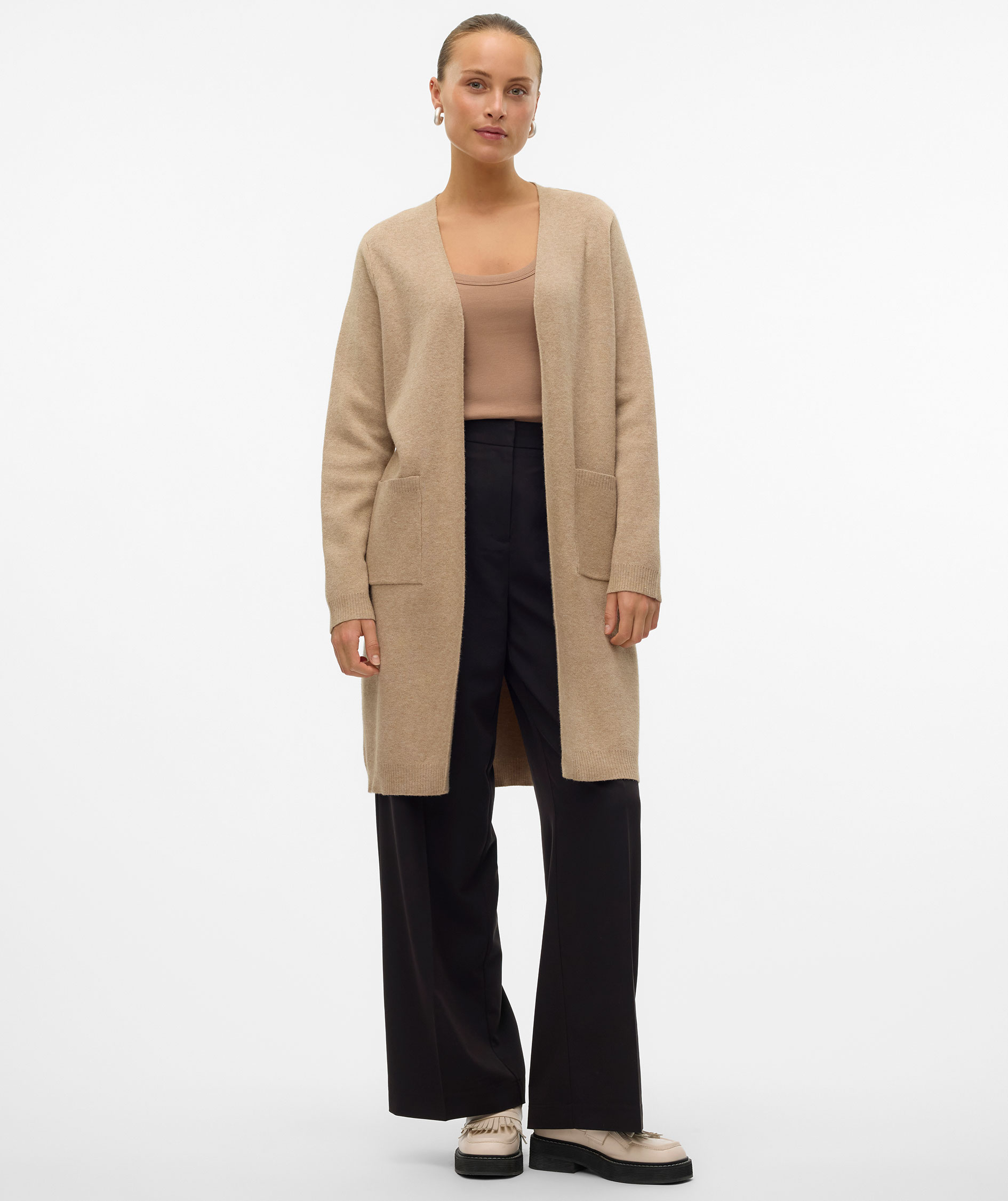 Vero Moda VMSABA women's knitted cardigan, Silver Mink, large image number 5