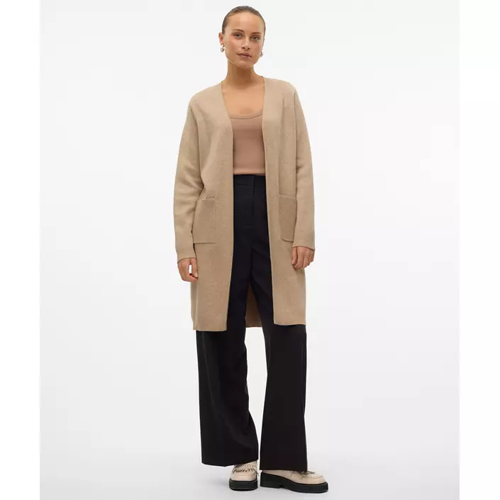 Vero Moda VMSABA  dame strikcardigan, Silver Mink, large image number 5