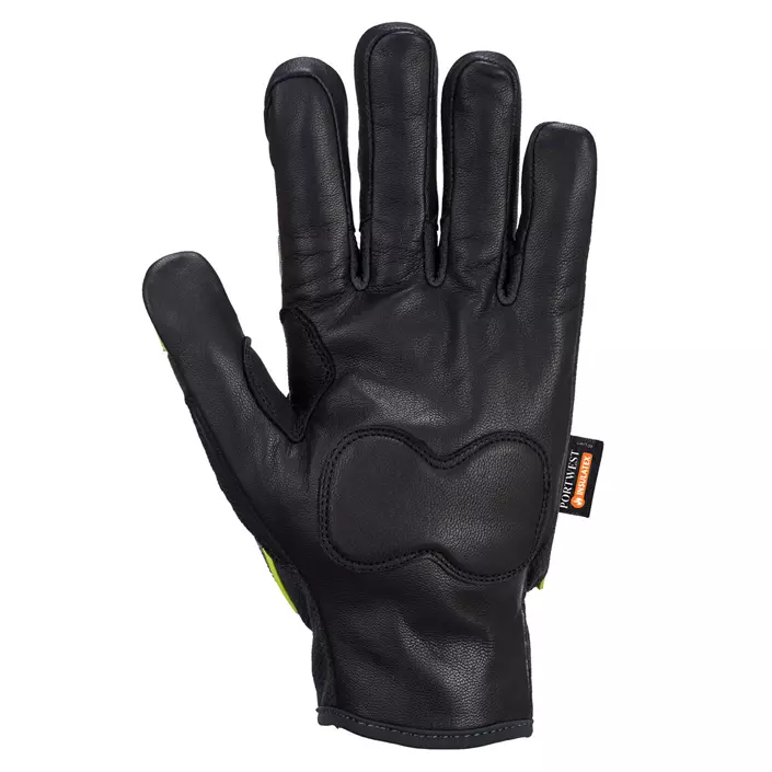 Portwest R3 impact-reducing winter gloves, Yellow/Black, large image number 1