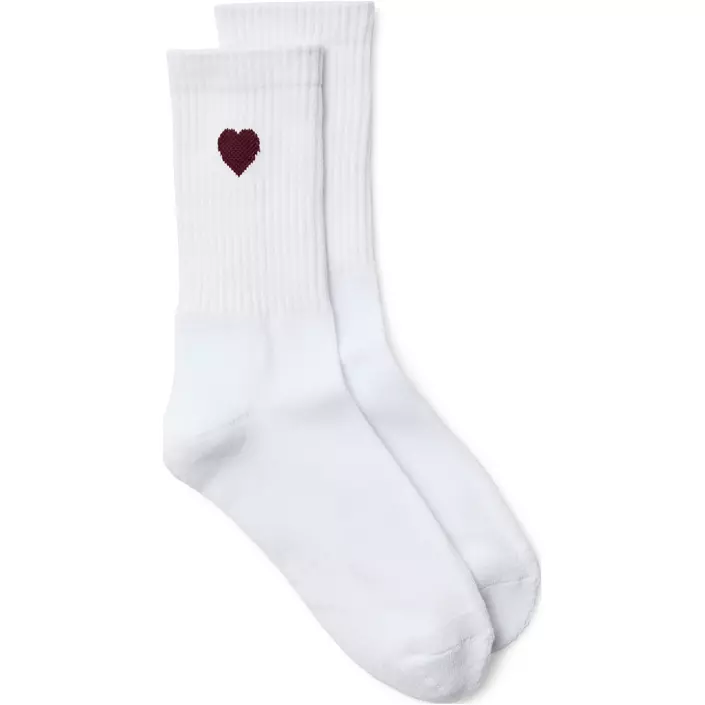 Vero Moda VMMEL DETAIL dame tennisstrømper, Snow White Heart/Winetasting, Snow White Heart/Winetasting, large image number 0