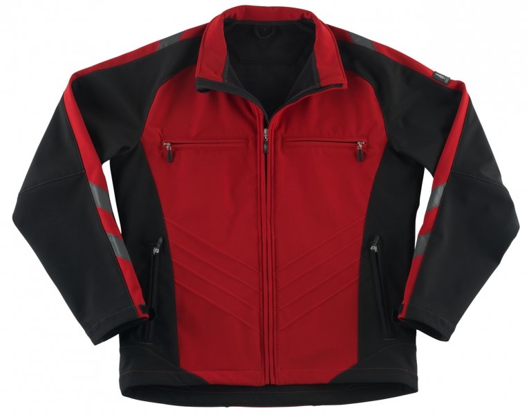 Mascot Unique Dresden softshell jacket, Red/Black