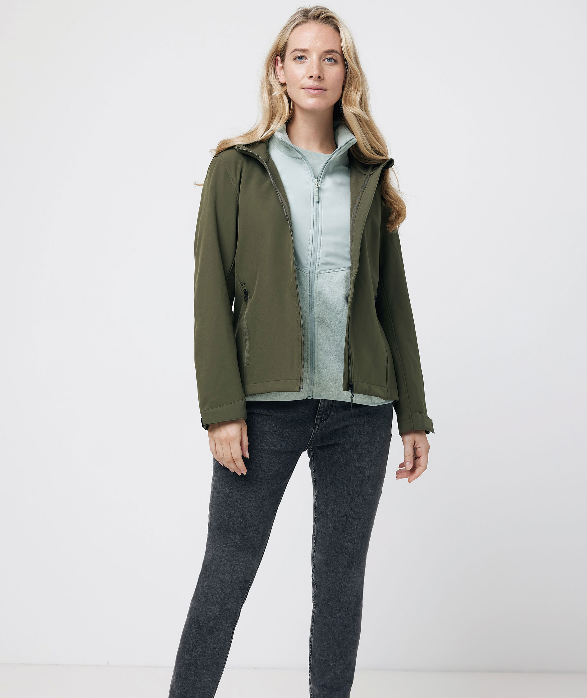 Iqoniq Makalu softshelljacka dam, Khaki, large image number 6