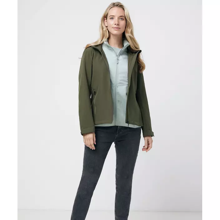 Iqoniq Makalu softshelljacka dam, Khaki, large image number 6