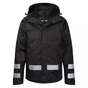 Xplor Zip-in shell jacket with reflectors, Black
