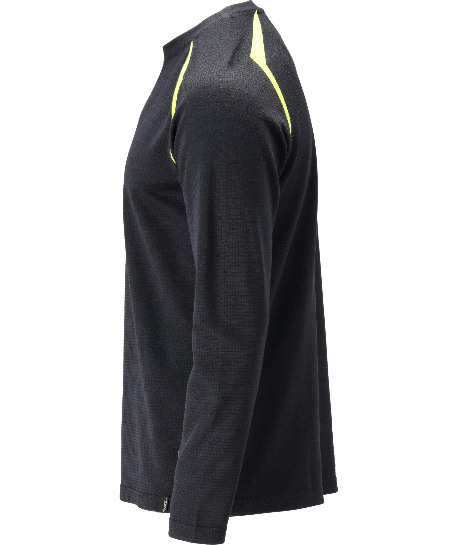 Mascot Accelerate Multisafe lang&aelig;rmet T-shirt, M&oslash;rk Marine/Hi-Vis Gul, large image number 3