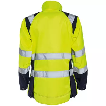 Tranemo Vision HV women's work jacket, Hi-vis yellow/Marine blue