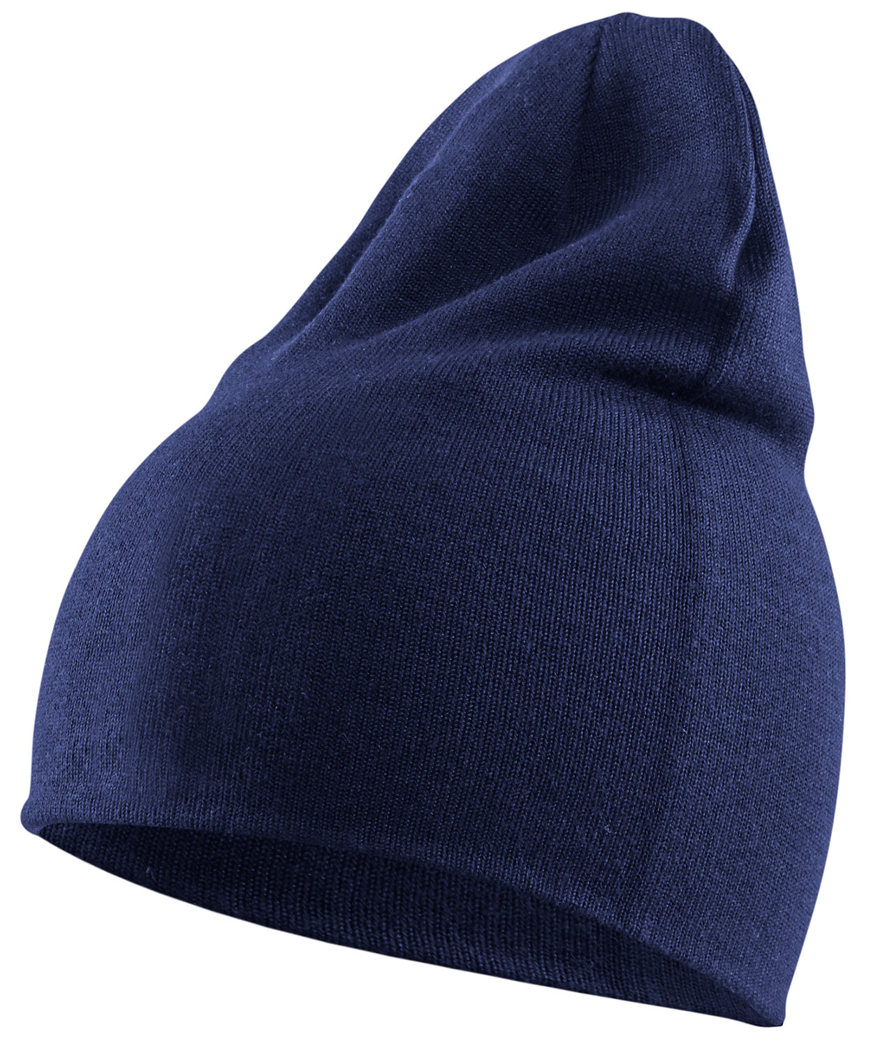 Bl&aring;kl&auml;der reversible knitted beanie, Marine/Hi-Vis yellow