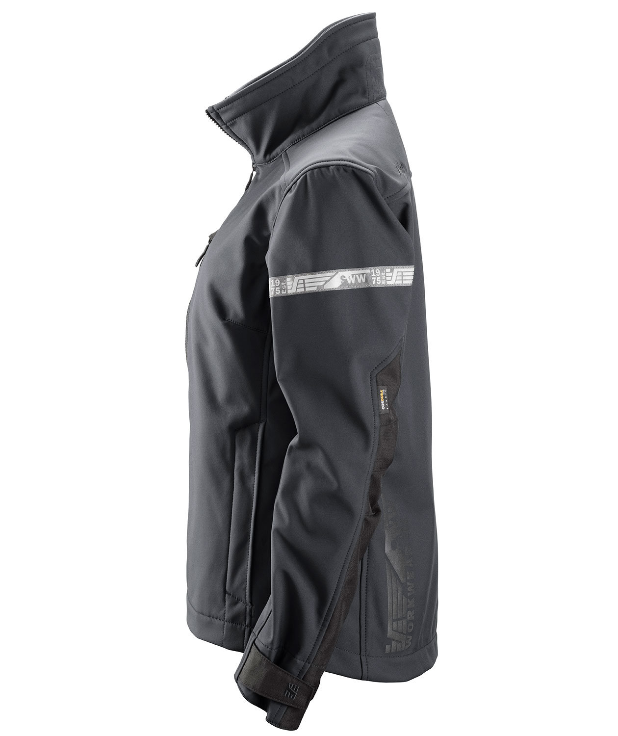 Snickers AllroundWork softshelljacka 1207 dam, St&aring;lgr&aring;/Svart, large image number 2