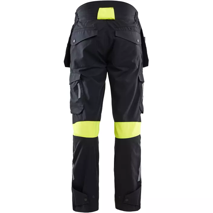 Blåkläder FR håndværkerbukser, Sort/Hi-Vis Gul, large image number 1