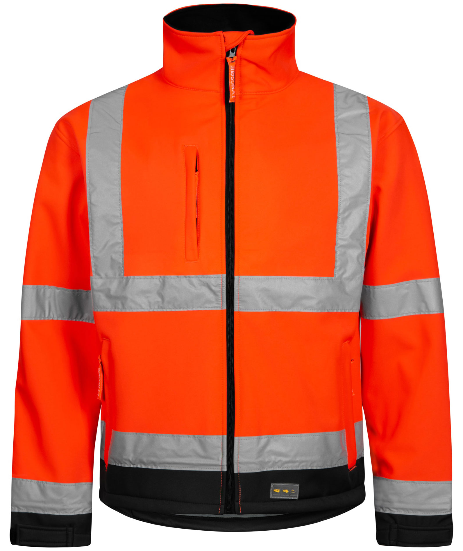 Lyngsoe ​softshelljacka, Varsel R&ouml;d/Svart