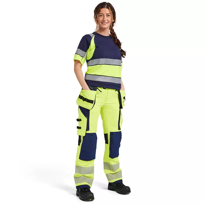 Blåkläder T-shirt dam, Marin/Hi-Vis gul, large image number 1