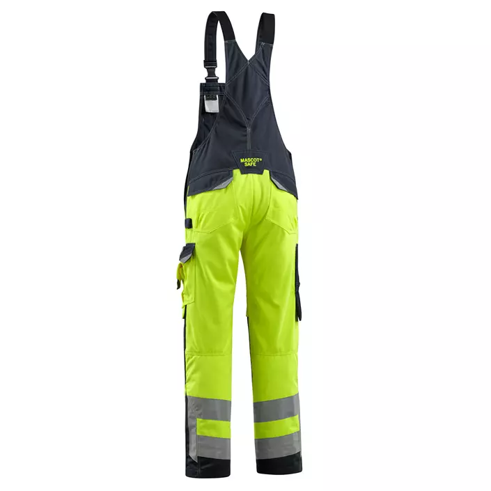 Mascot Safe Supreme Newcastle bib and brace, Hi-Vis Yellow/Dark Marine, large image number 2