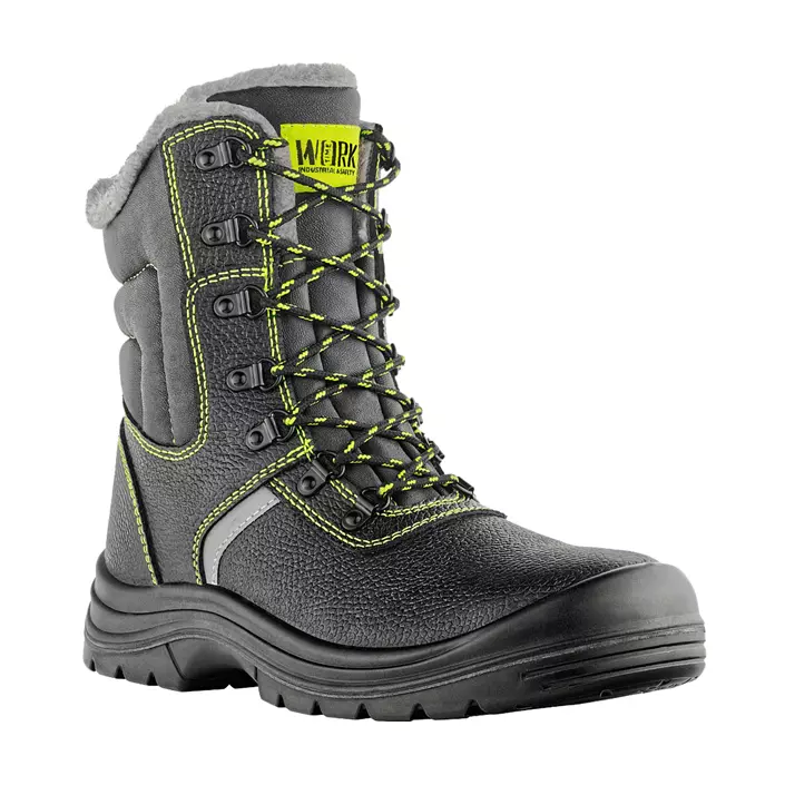 Worktime Falun skyddsstövlar S3W, Svart/Grön, large image number 0