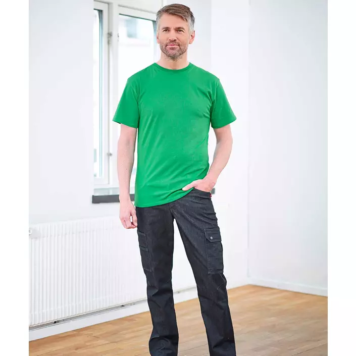 Smila Workwear Fred  jeans, Blåmelert, large image number 1