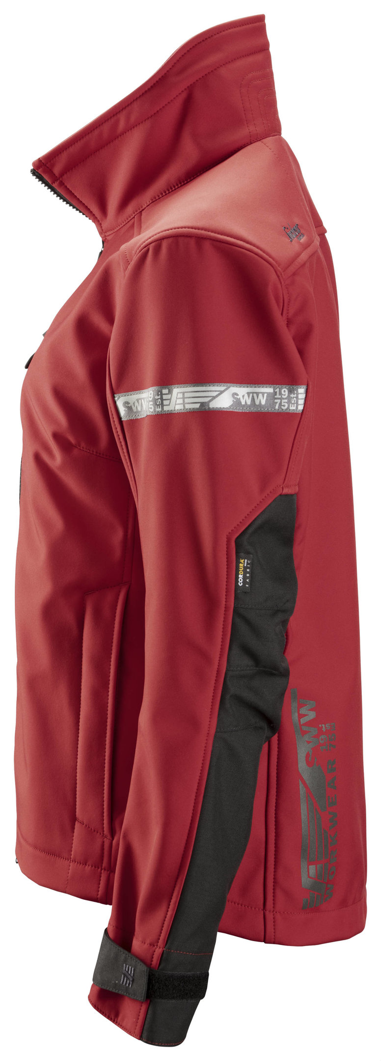 Snickers AllroundWork softshelljacka 1207 dam, R&ouml;d/Svart, large image number 3